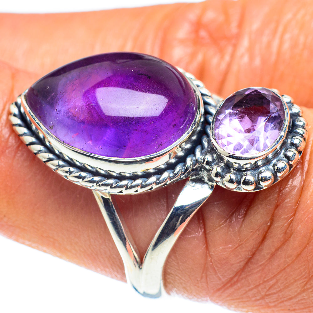 Amethyst Rings handcrafted by Anasilvercos - RING59131