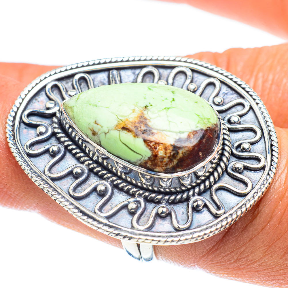 Lemon Chrysoprase Rings handcrafted by Anasilvercos - RING59155