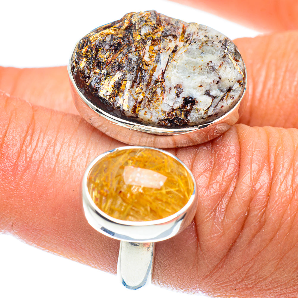 Astrophyllite Rings handcrafted by Anasilvercos - RING59160