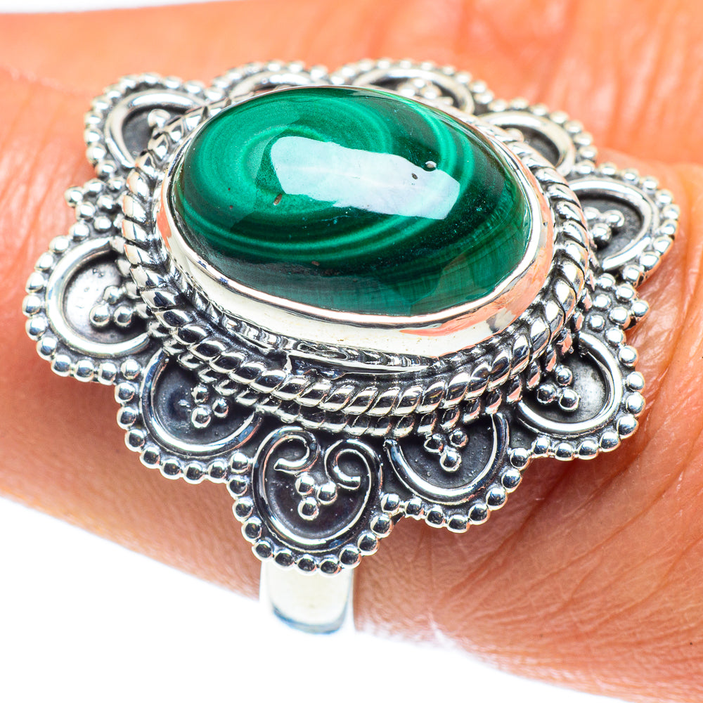 Malachite Rings handcrafted by Anasilvercos - RING59162