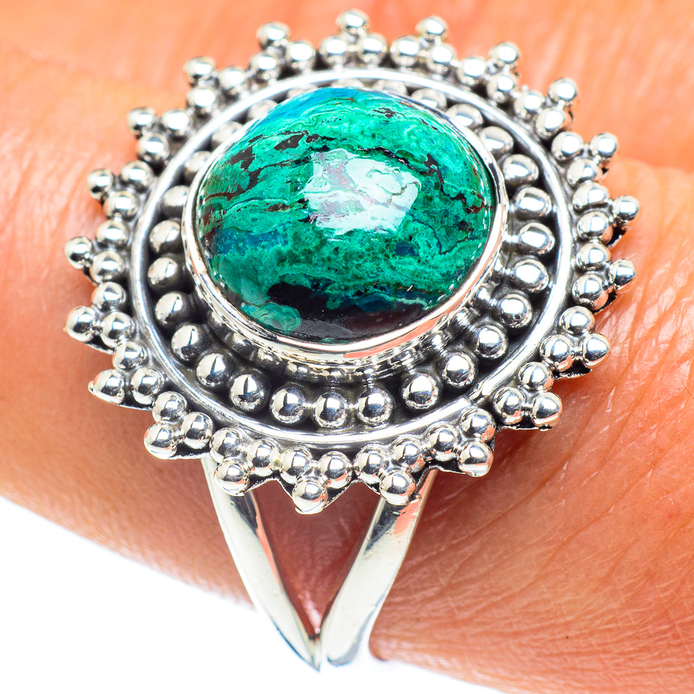 Chrysocolla Rings handcrafted by Anasilvercos - RING59163