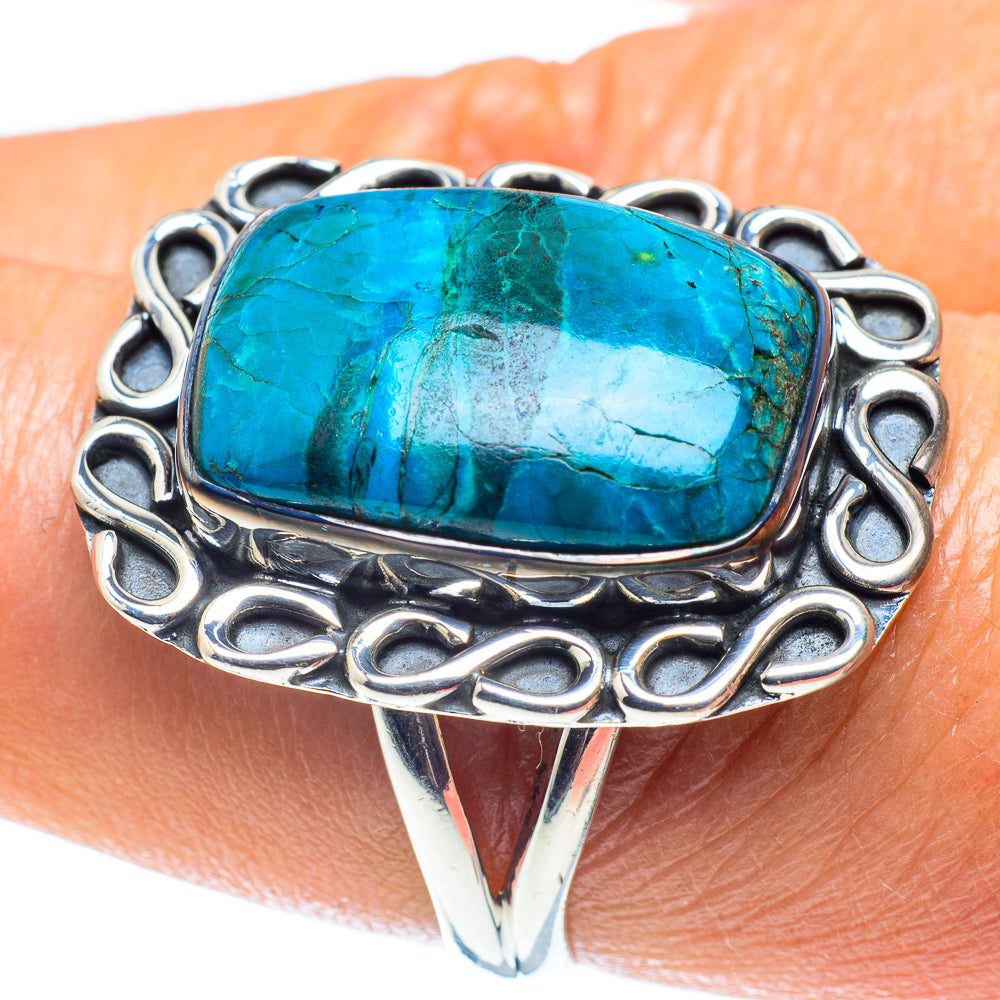 Chrysocolla Rings handcrafted by Anasilvercos - RING59166