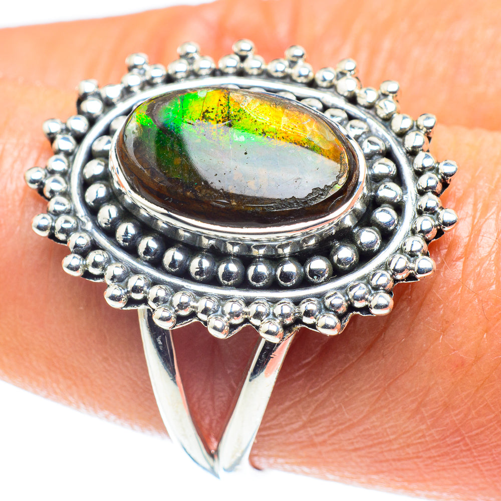 Ammolite Rings handcrafted by Anasilvercos - RING59179