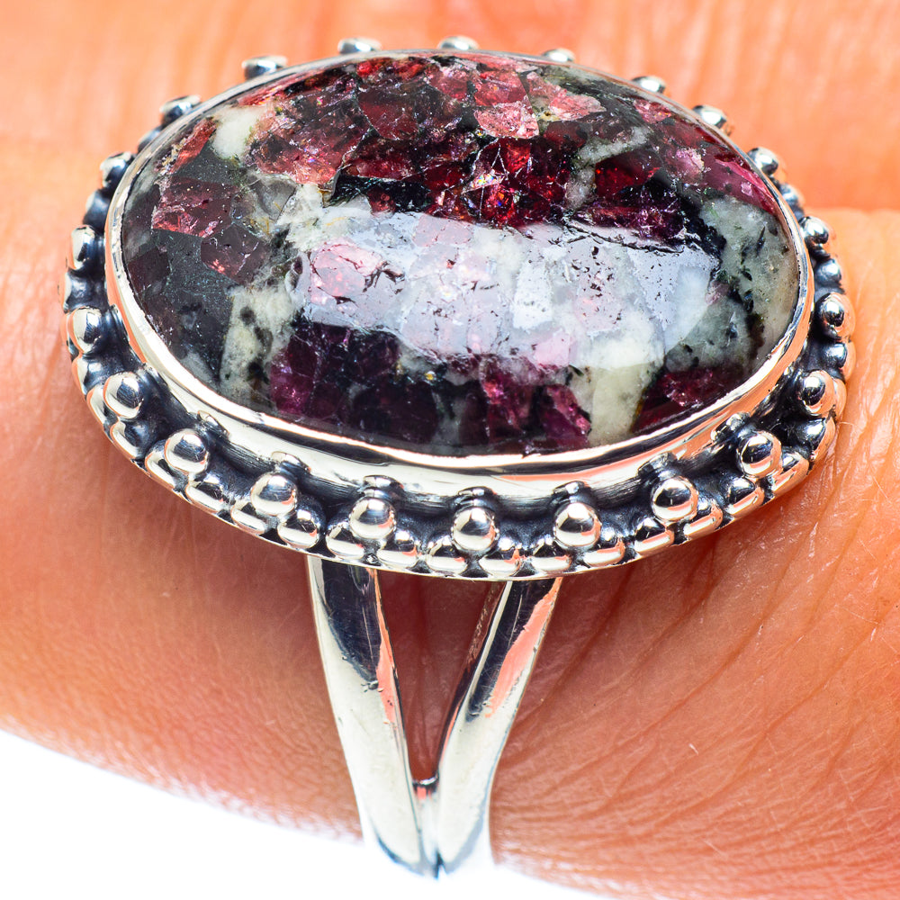 Russian Eudialyte Rings handcrafted by Anasilvercos - RING59181