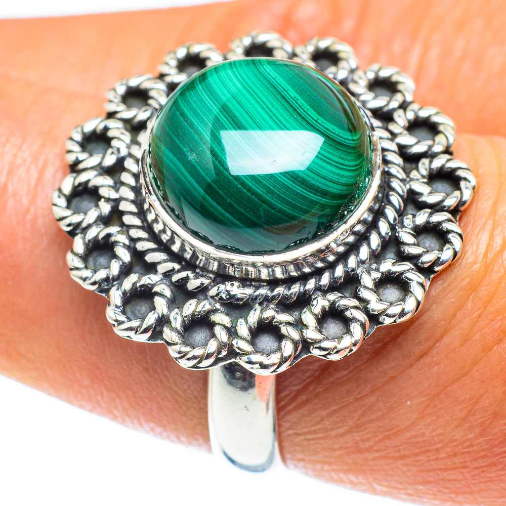 Malachite Rings handcrafted by Anasilvercos - RING59183