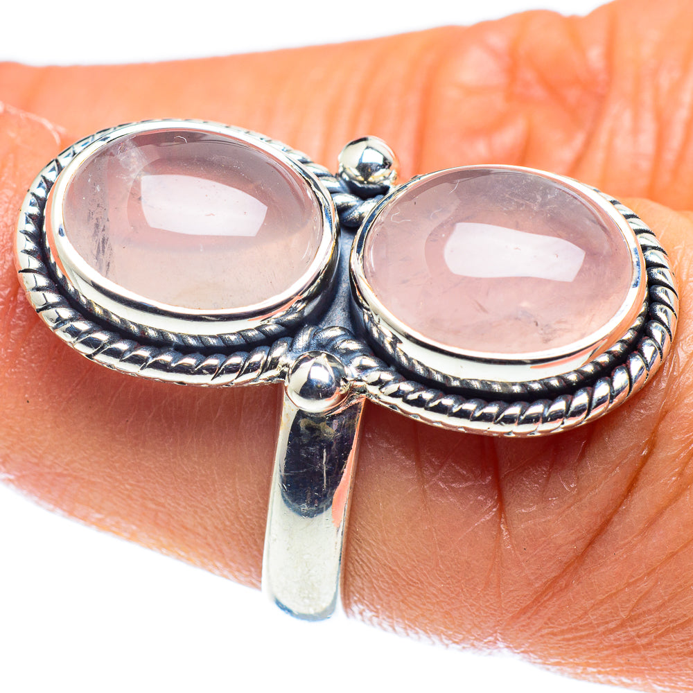 Rose Quartz Rings handcrafted by Anasilvercos - RING59200