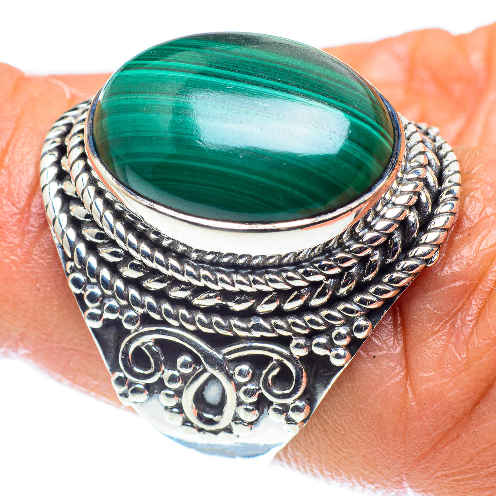 Malachite Rings handcrafted by Anasilvercos - RING59211