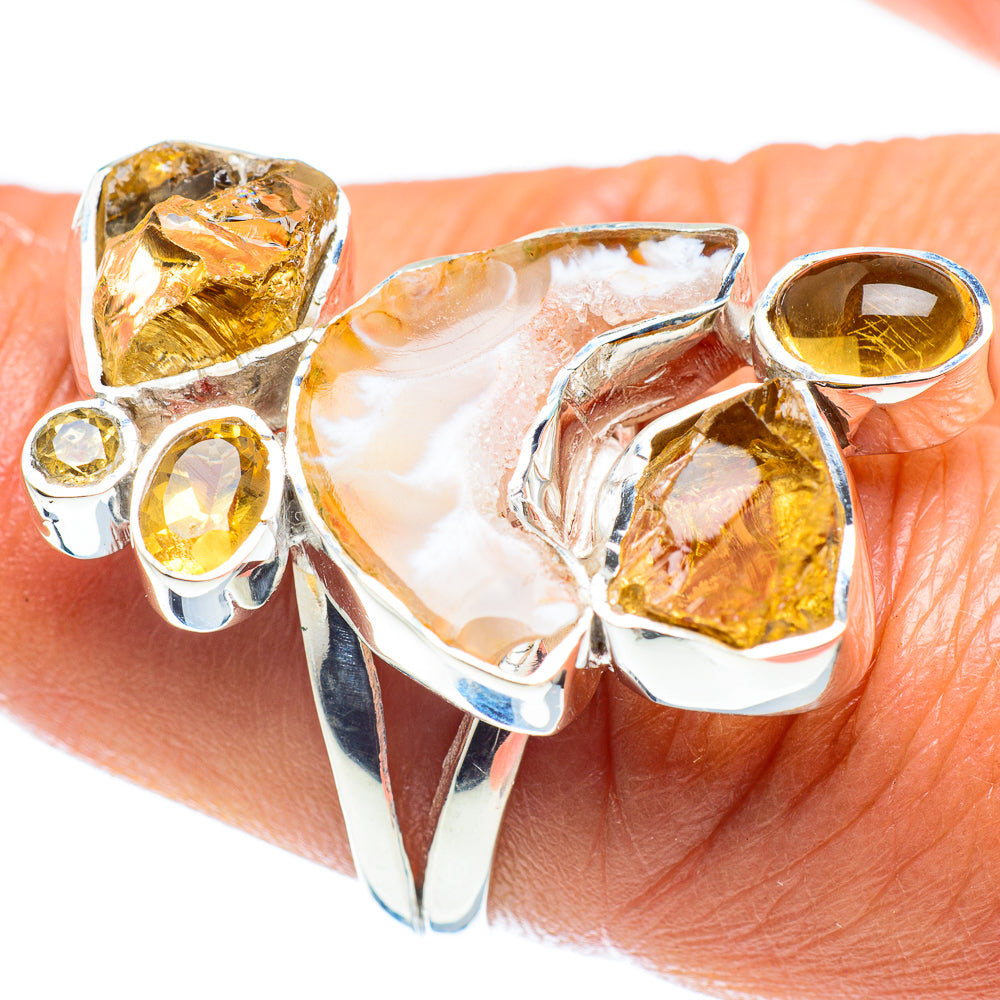Geode Slice Rings handcrafted by Anasilvercos - RING59216
