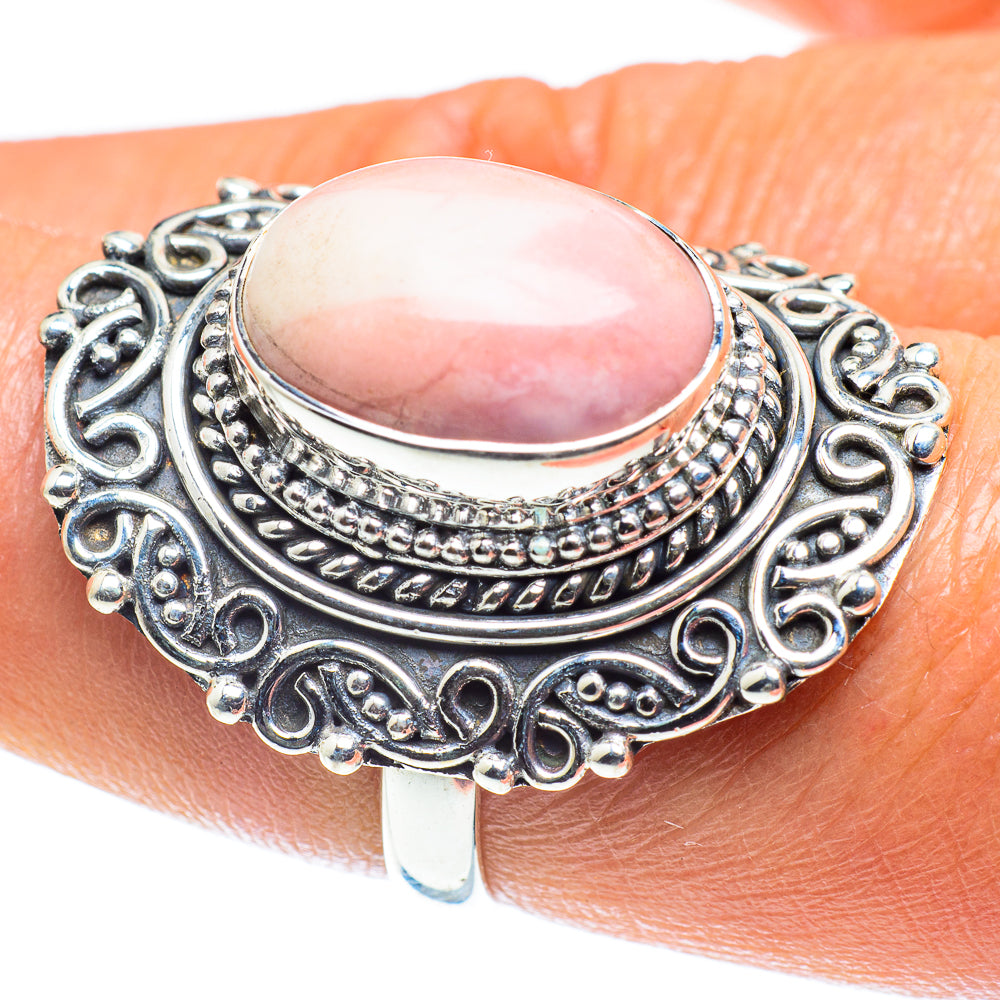 Pink Opal Rings handcrafted by Anasilvercos - RING59223