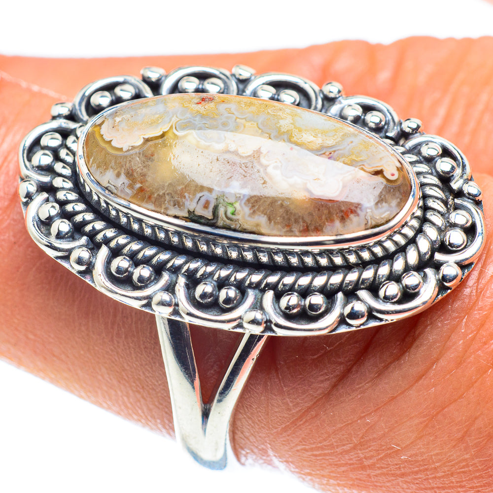 Laguna Lace Agate Rings handcrafted by Anasilvercos - RING59228