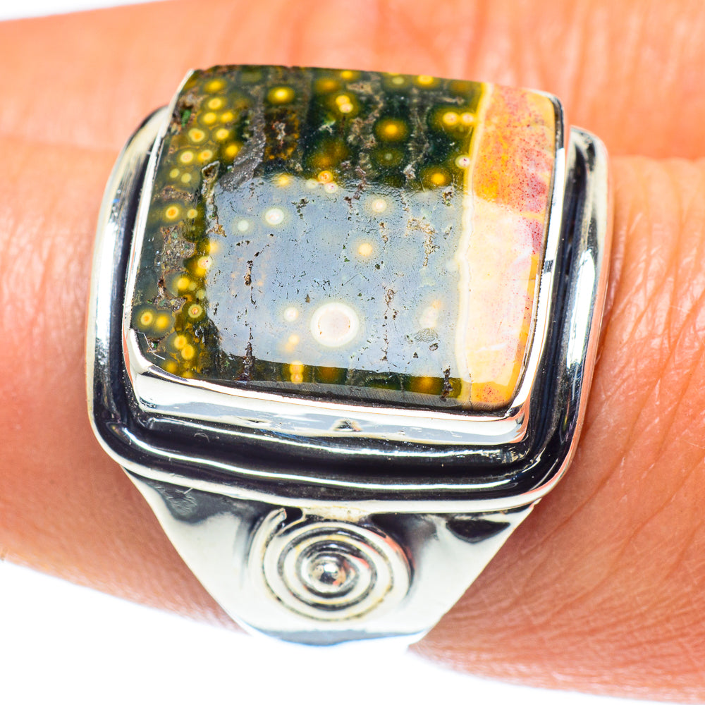 Ocean Jasper Rings handcrafted by Anasilvercos - RING59236