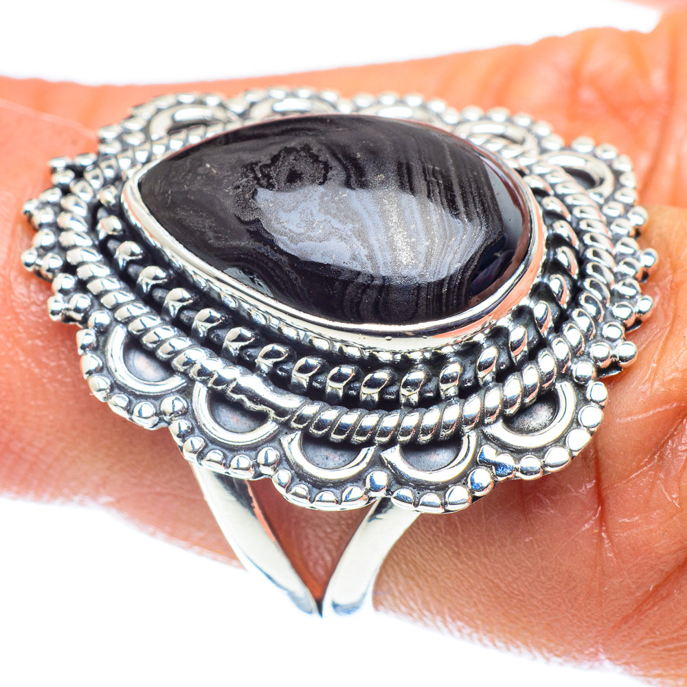 Psilomelane Rings handcrafted by Anasilvercos - RING59240