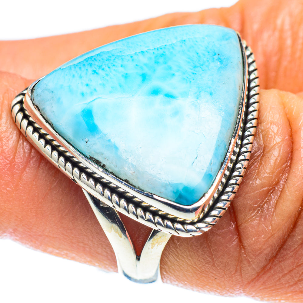 Larimar Rings handcrafted by Anasilvercos - RING59265