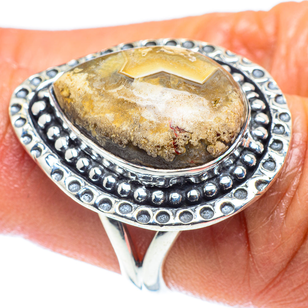 Laguna Lace Agate Rings handcrafted by Anasilvercos - RING59271