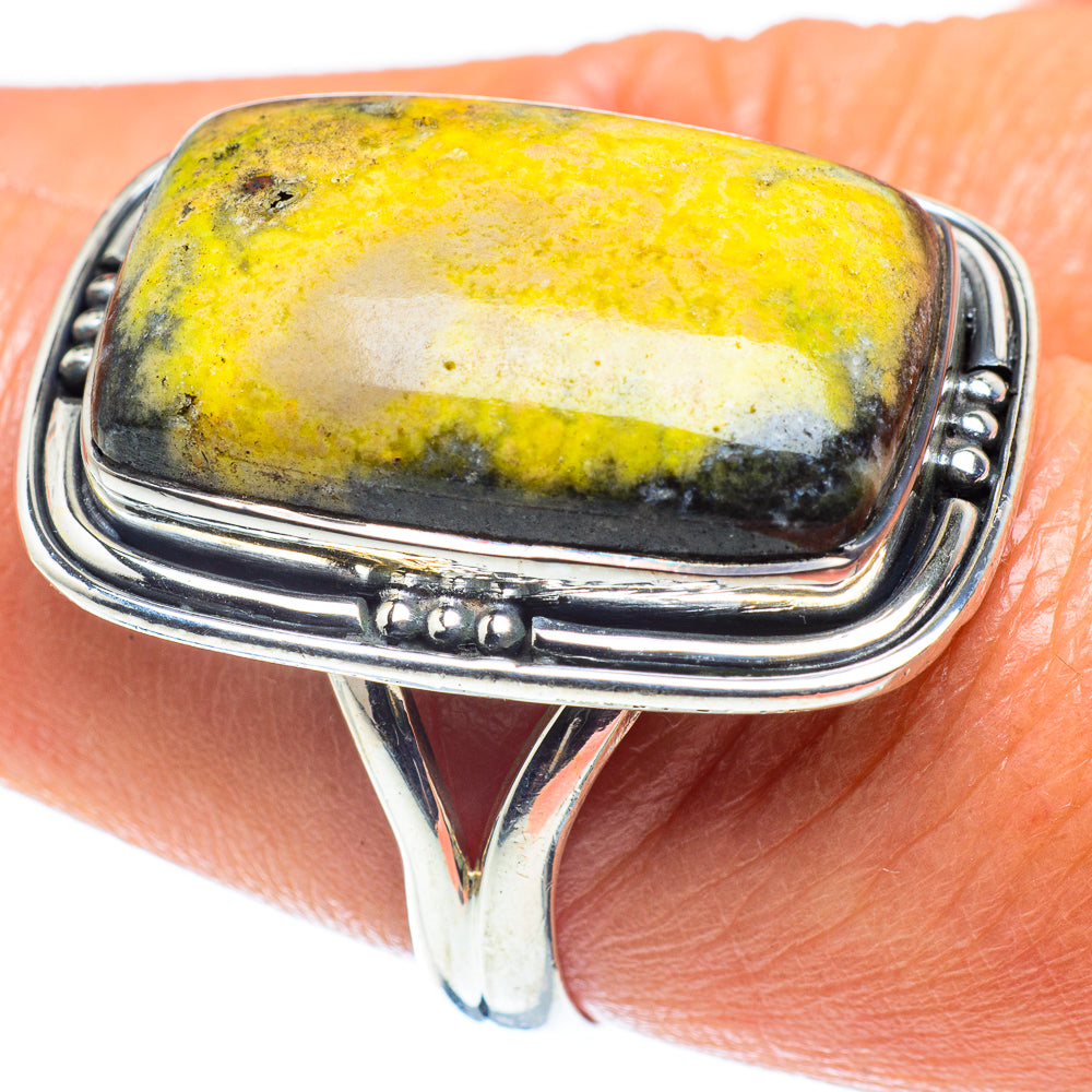 Bumble Bee Jasper Rings handcrafted by Anasilvercos - RING59294