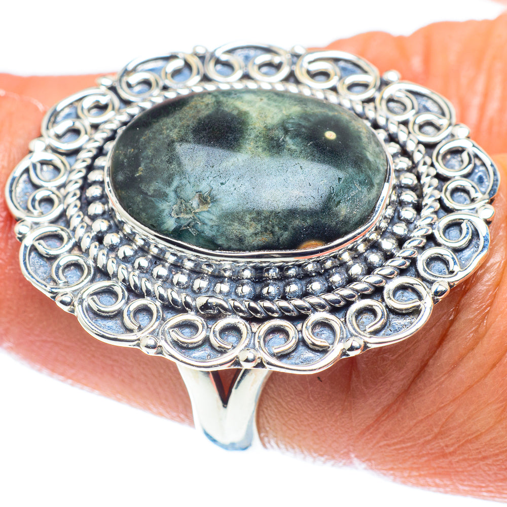 Ocean Jasper Rings handcrafted by Anasilvercos - RING59306
