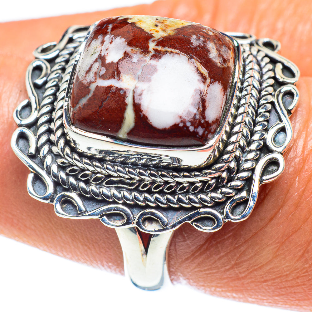 Peanut Wood Jasper Rings handcrafted by Anasilvercos - RING59311