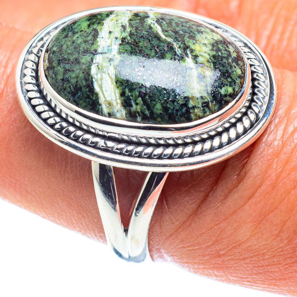 Lizard Jasper Rings handcrafted by Anasilvercos - RING59320