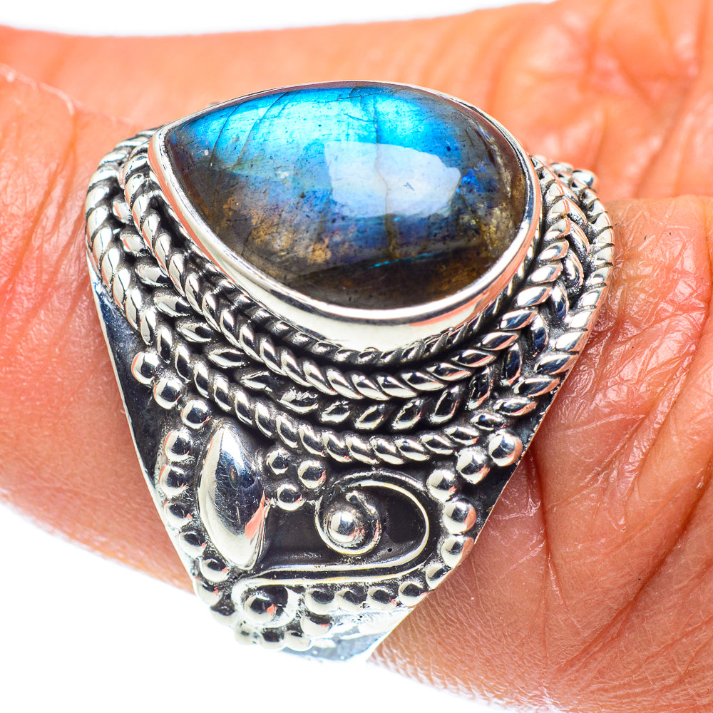 Labradorite Rings handcrafted by Anasilvercos - RING59337