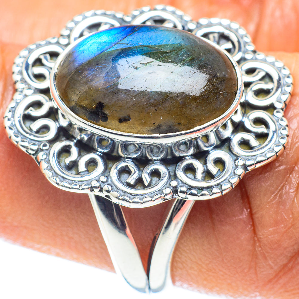 Labradorite Rings handcrafted by Anasilvercos - RING59345