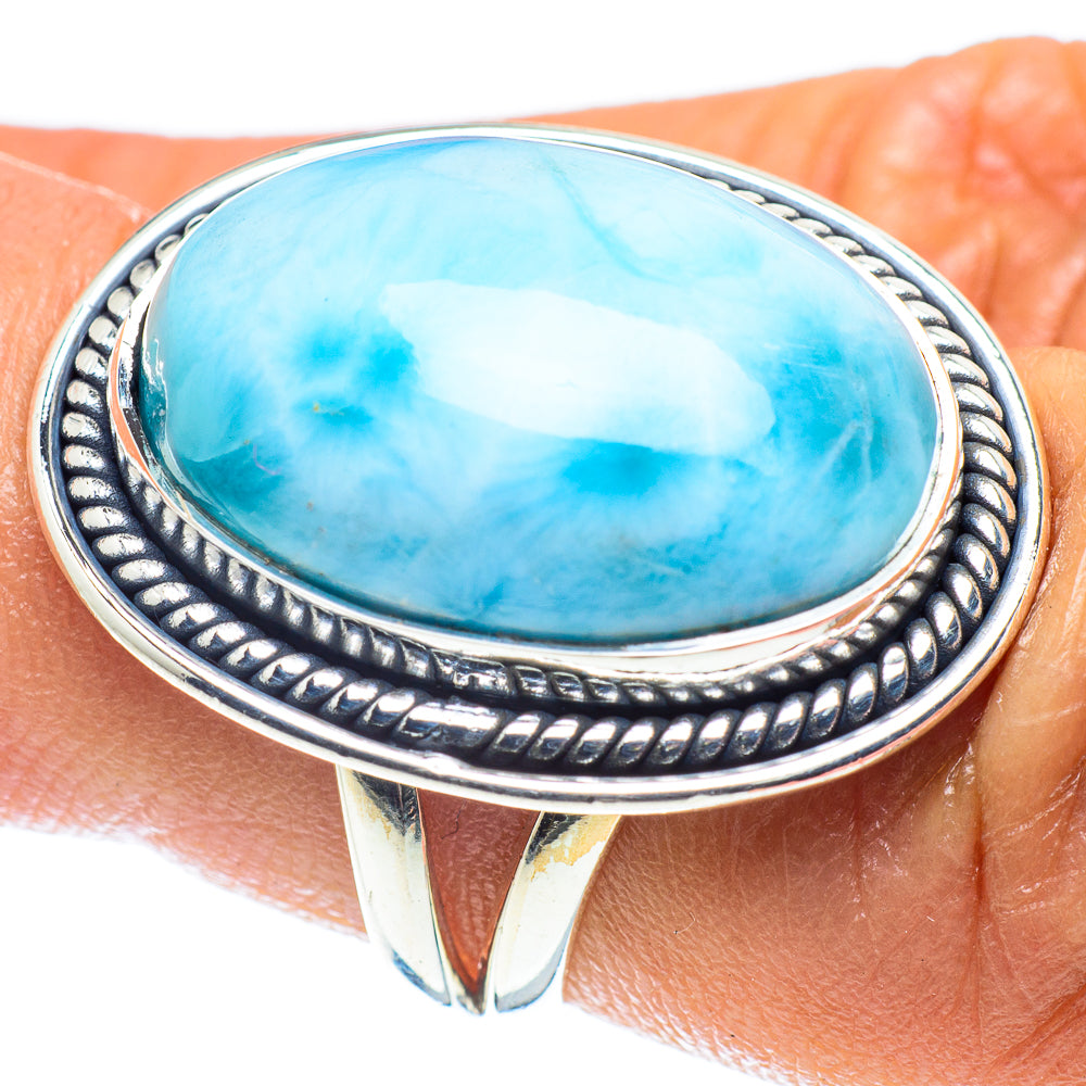 Larimar Rings handcrafted by Anasilvercos - RING59354