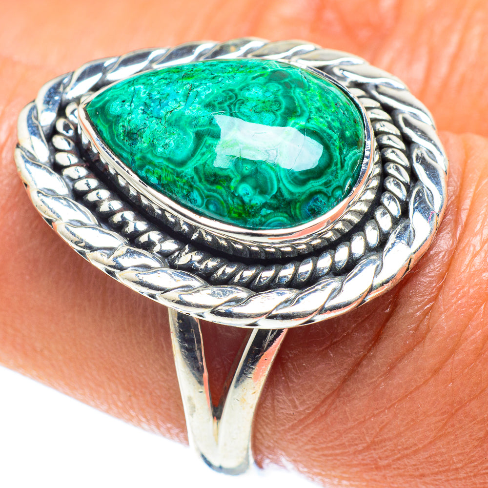 Chrysocolla Rings handcrafted by Anasilvercos - RING59362