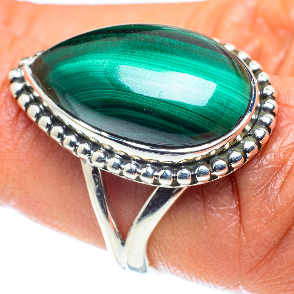 Malachite Rings handcrafted by Anasilvercos - RING59363