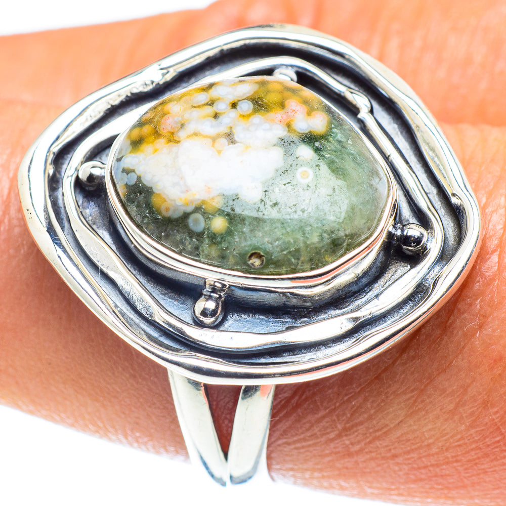 Ocean Jasper Rings handcrafted by Anasilvercos - RING59384