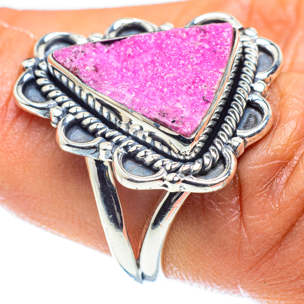 Cobalto Calcite Druzy Rings handcrafted by Anasilvercos - RING59388