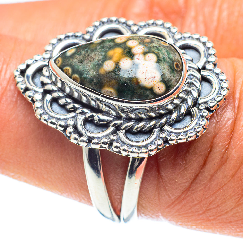 Ocean Jasper Rings handcrafted by Anasilvercos - RING59400