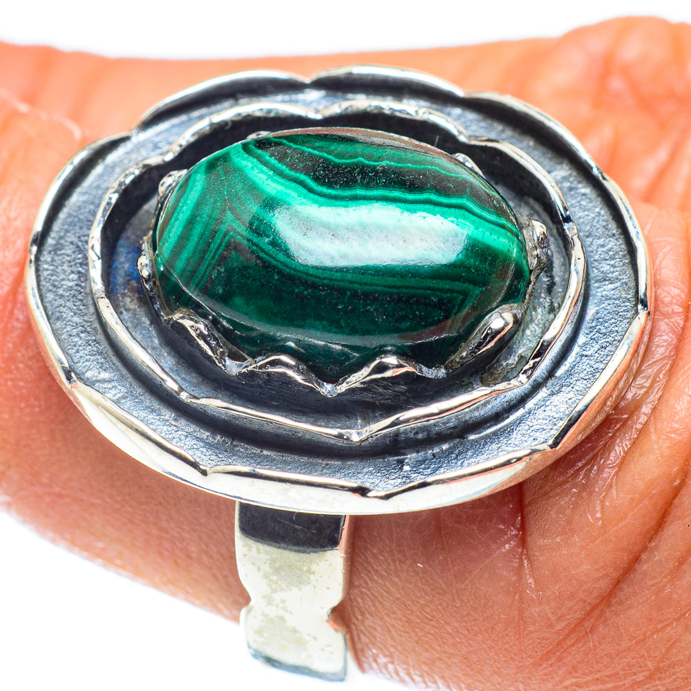 Malachite Rings handcrafted by Anasilvercos - RING59403