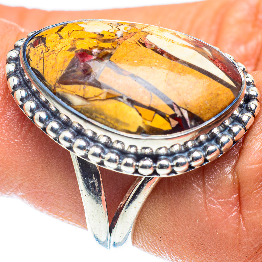 Brecciated Mookaite Rings handcrafted by Anasilvercos - RING59406