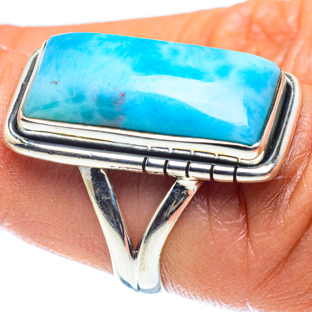 Larimar Rings handcrafted by Anasilvercos - RING59410