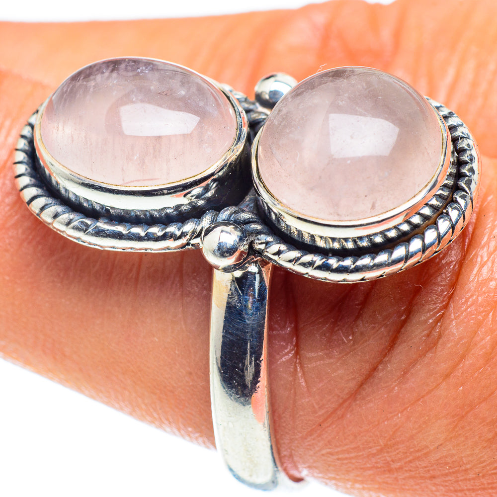 Rose Quartz Rings handcrafted by Anasilvercos - RING59415