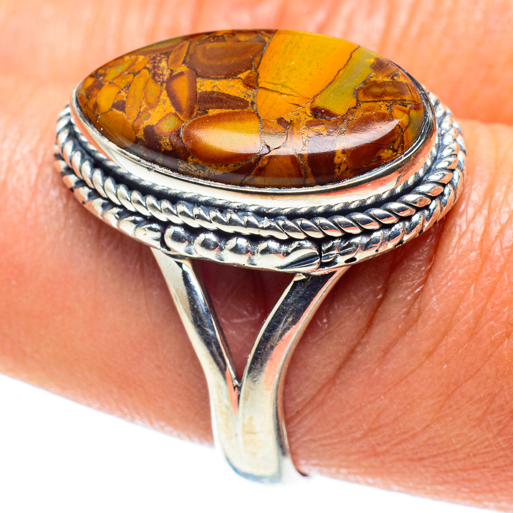 Bamboo Jasper Rings handcrafted by Anasilvercos - RING59431