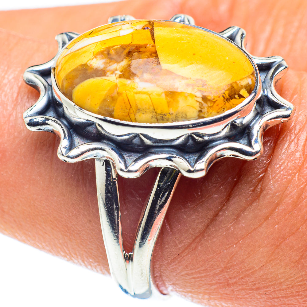 Brecciated Mookaite Rings handcrafted by Anasilvercos - RING59432