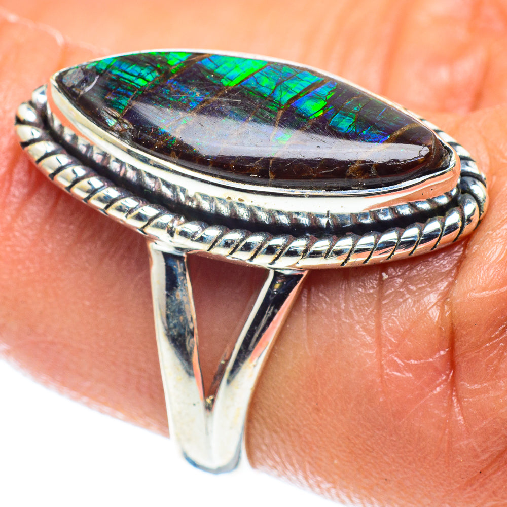 Ammolite Rings handcrafted by Anasilvercos - RING59439