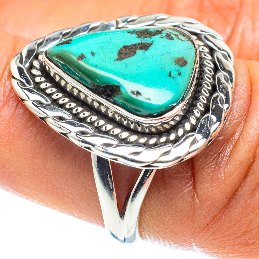 Tibetan Turquoise Rings handcrafted by Anasilvercos - RING59440