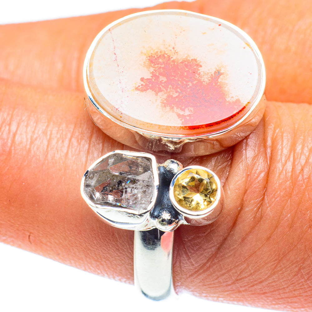 Scenic Dendritic Agate Rings handcrafted by Anasilvercos - RING59447