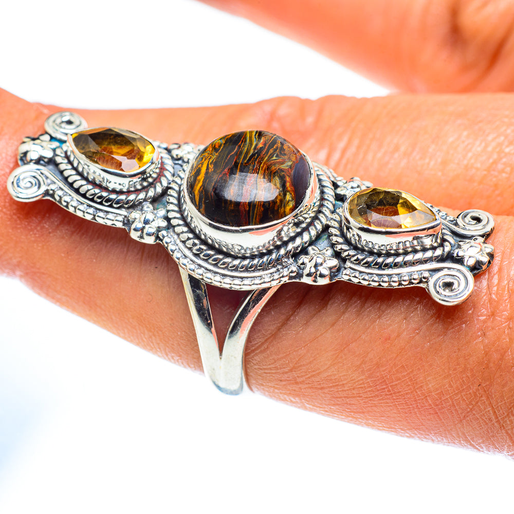 Golden Pietersite Rings handcrafted by Anasilvercos - RING59454
