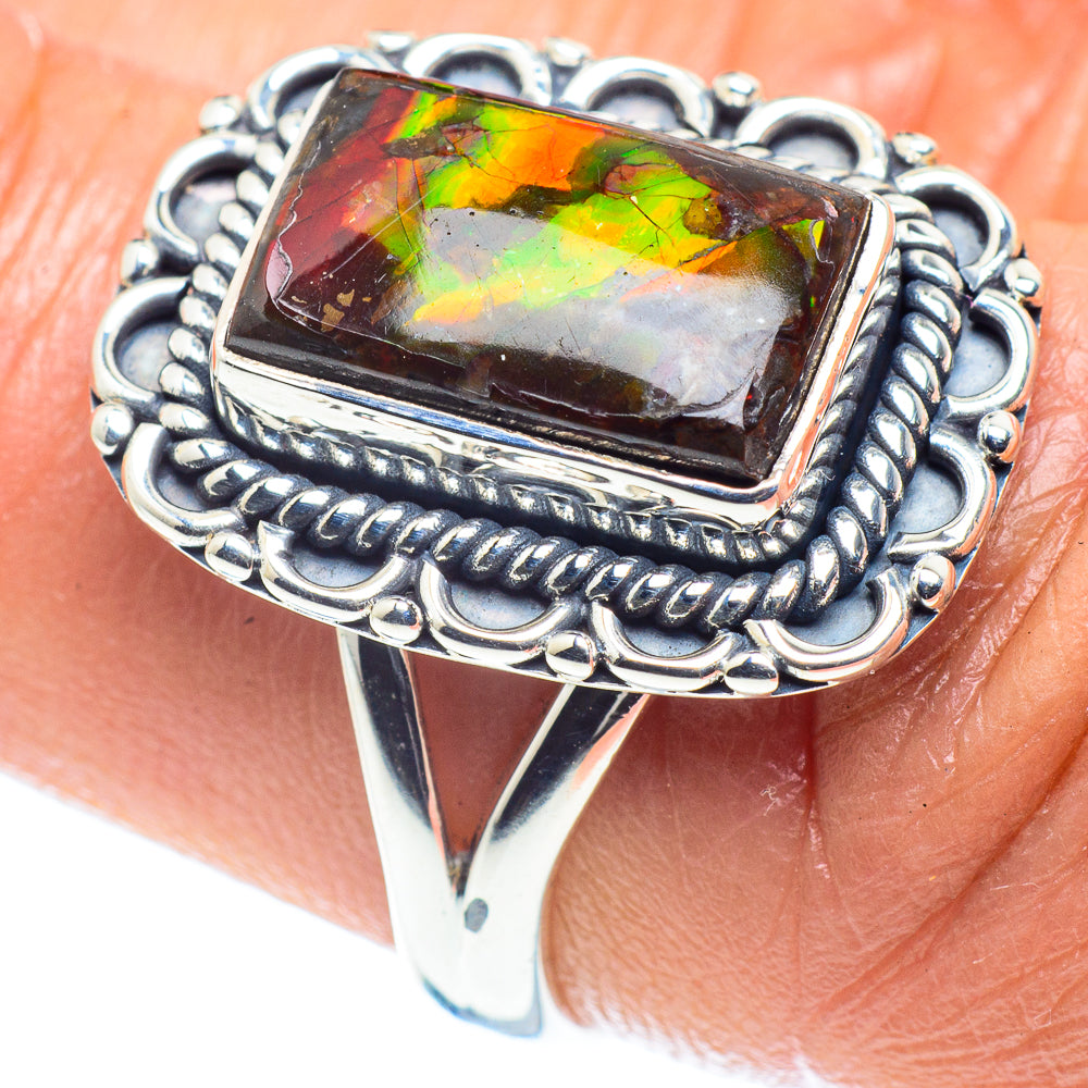 Ammolite Rings handcrafted by Anasilvercos - RING59471