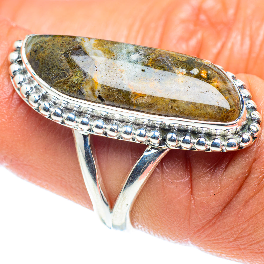Plume Agate Rings handcrafted by Anasilvercos - RING59489