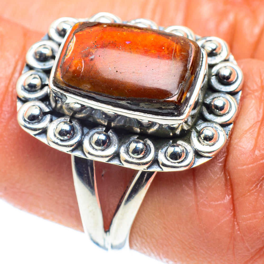 Ammolite Rings handcrafted by Anasilvercos - RING59510