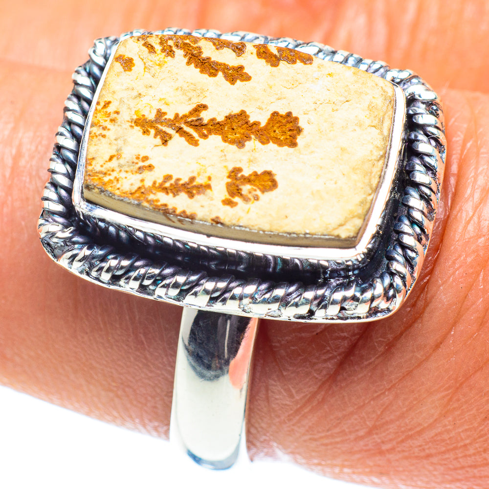 Germany Psilomelane Dendrite Rings handcrafted by Anasilvercos - RING59534