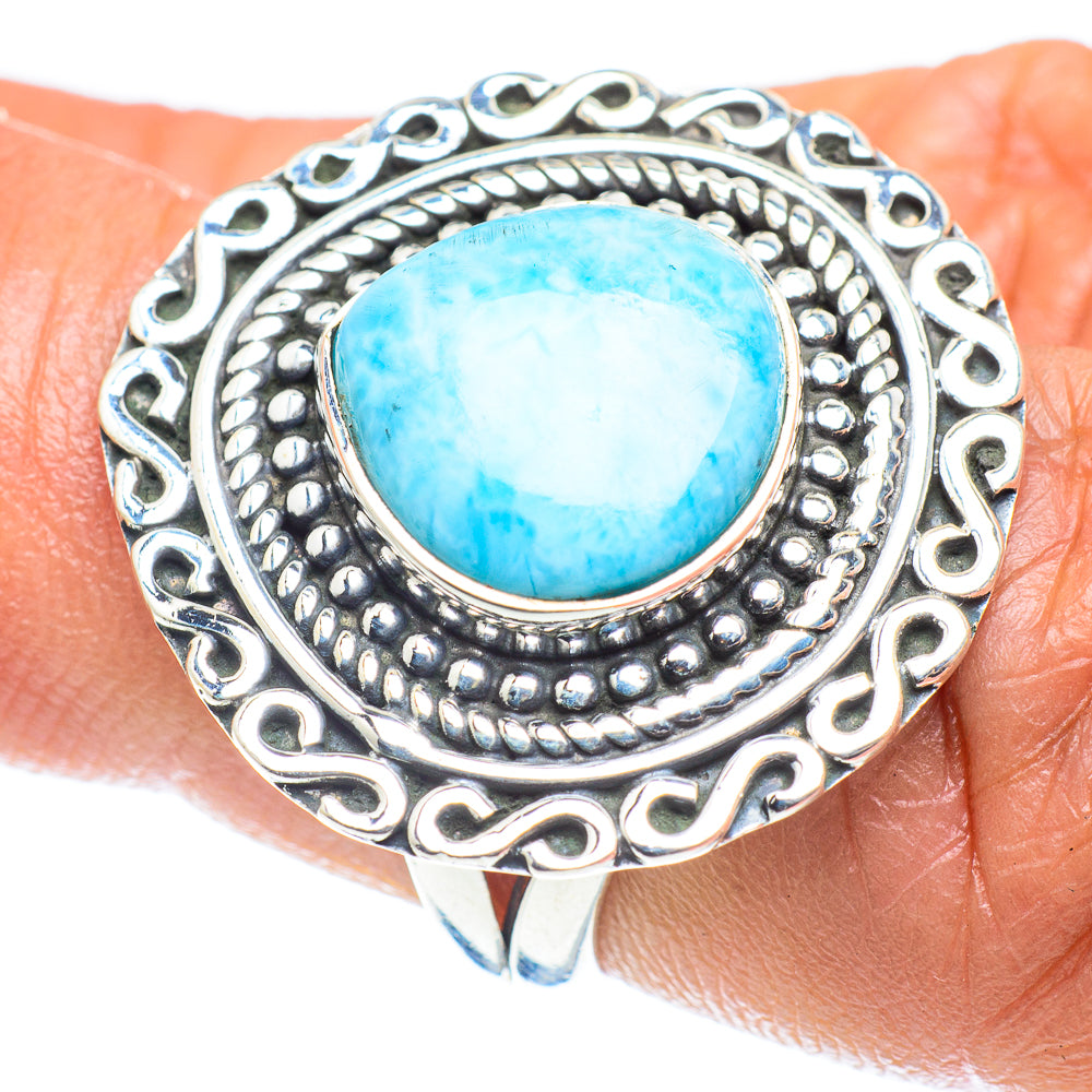 Larimar Rings handcrafted by Anasilvercos - RING59537
