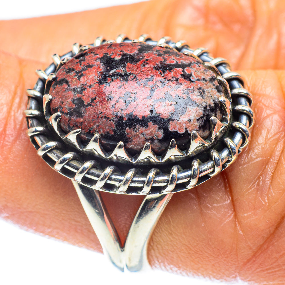 Snowflake Obsidian Rings handcrafted by Anasilvercos - RING59545