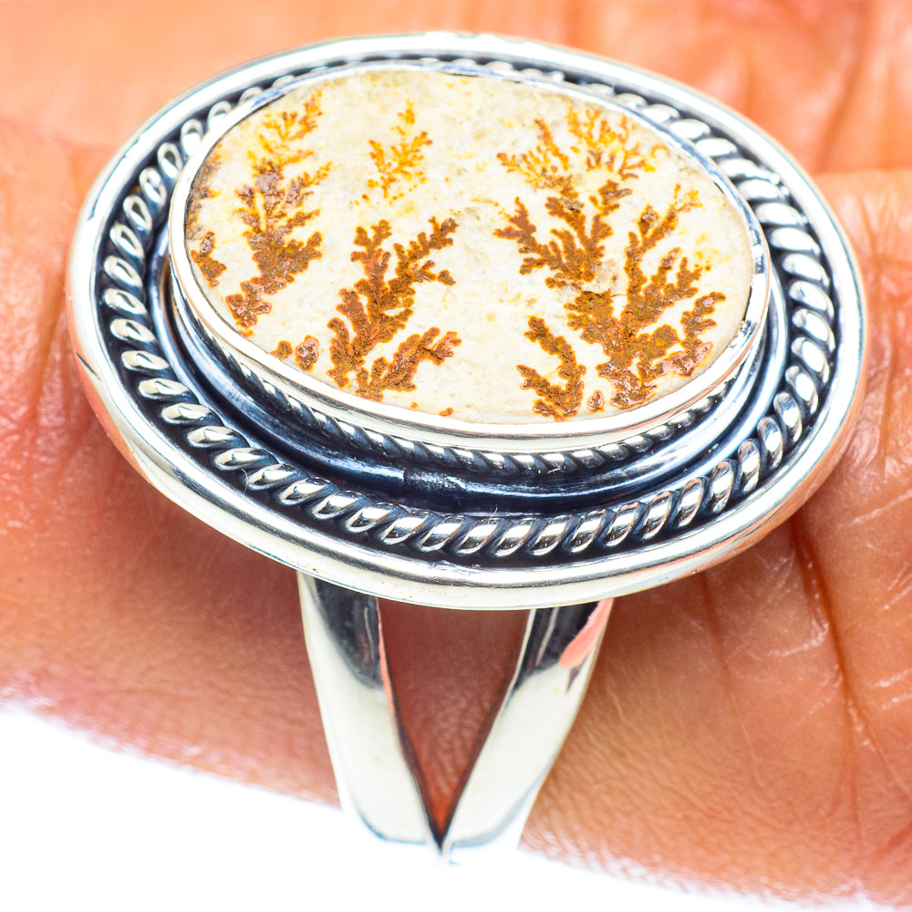 Germany Psilomelane Dendrite Rings handcrafted by Anasilvercos - RING59547