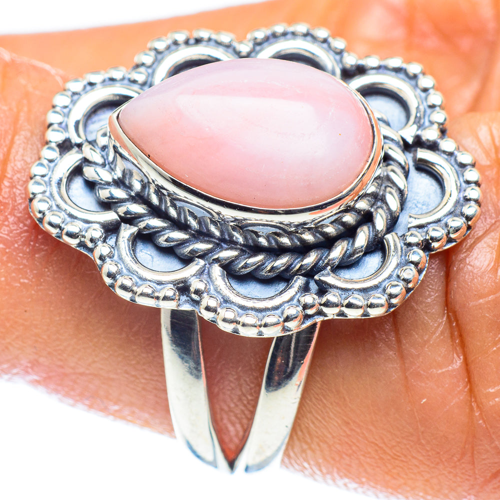 Pink Opal Rings handcrafted by Anasilvercos - RING59550