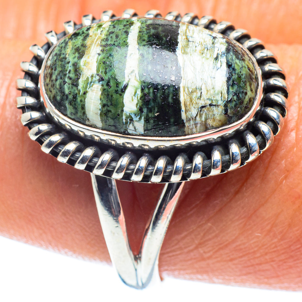 Lizard Jasper Rings handcrafted by Anasilvercos - RING59552