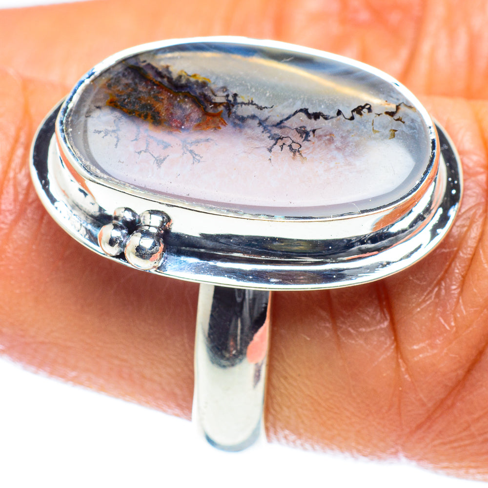Scenic Dendritic Agate Rings handcrafted by Anasilvercos - RING59555